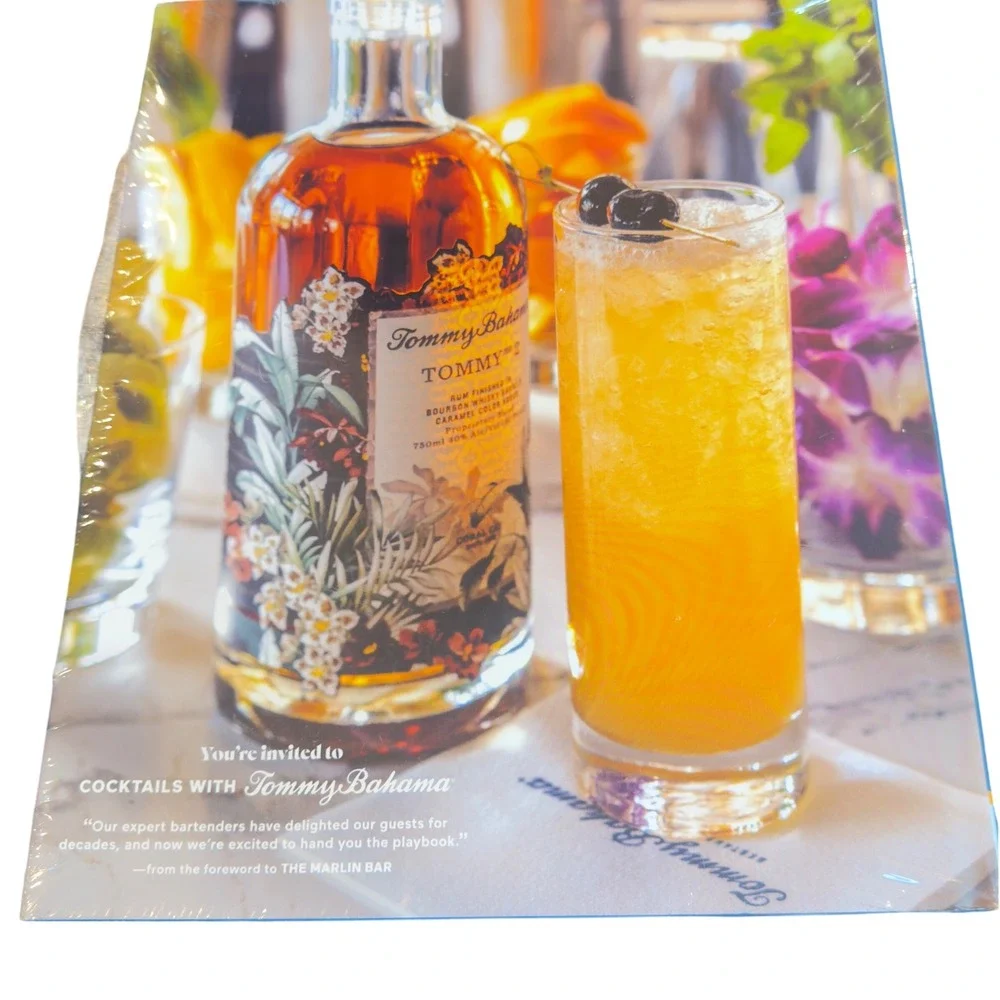 NEW The Marlin Bar Cocktails w/ Tommy Bahama Hardcover Book Kara Newman  Sealed